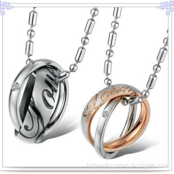 Couple Pendant Stainless Steel Jewelry Fashion Necklace (HR2040)